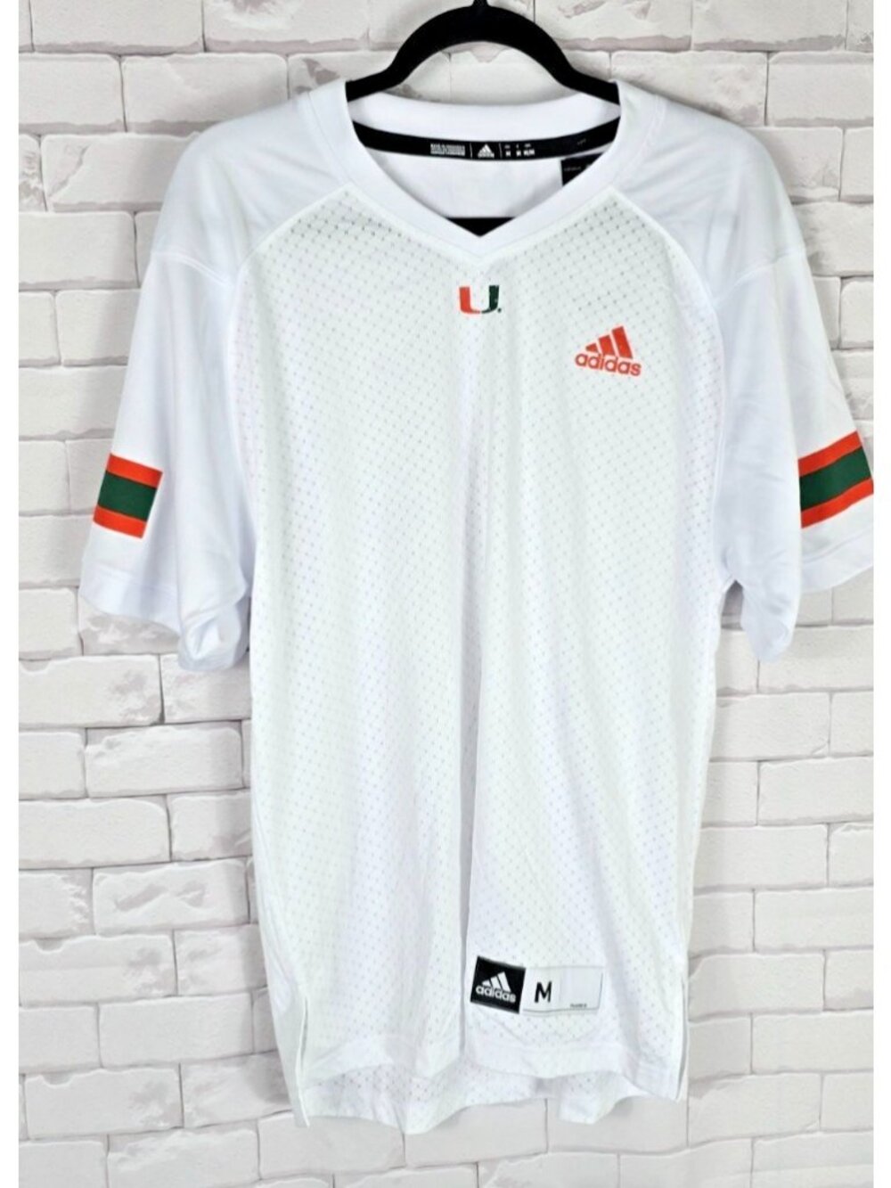 Miami Hurricanes - Men's NCAA Adidas Blank Football Jersey Medium NEW w/ Tags